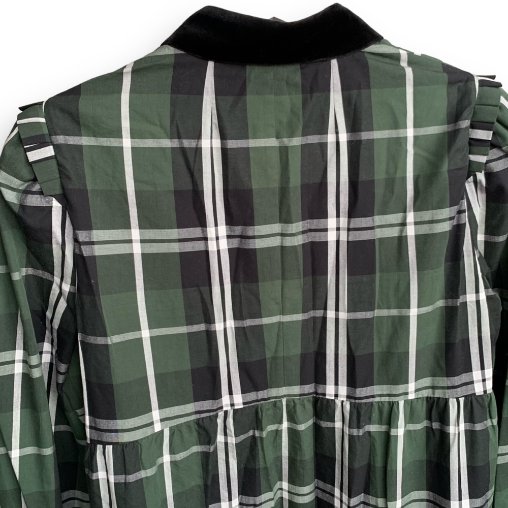 Elegant Green Plaid Dress - Picture 12 of 16